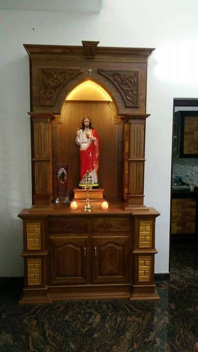 Prayer Room Designs by Carpenter Sreejith Karappillilvpra, Ernakulam | Kolo