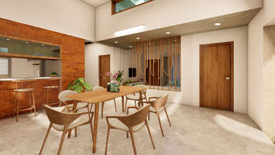Dining, Furniture, Table, Door, Storage Designs by Architect Jerry Thomas Reji, Pathanamthitta | Kolo