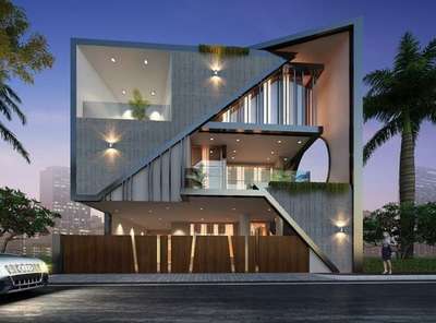 Exterior, Lighting Designs by Civil Engineer himanshu solanki, Indore | Kolo