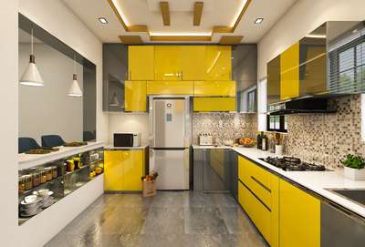 Kitchen, Storage Designs by Contractor Salin Fasil, Thiruvananthapuram | Kolo