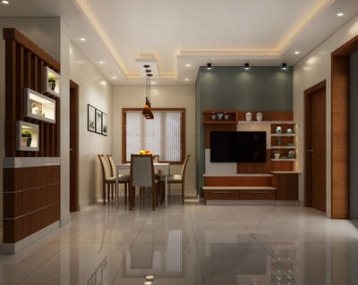 Dining, Furniture, Living, Lighting, Storage Designs by Interior Designer Riyas K S, Kottayam | Kolo