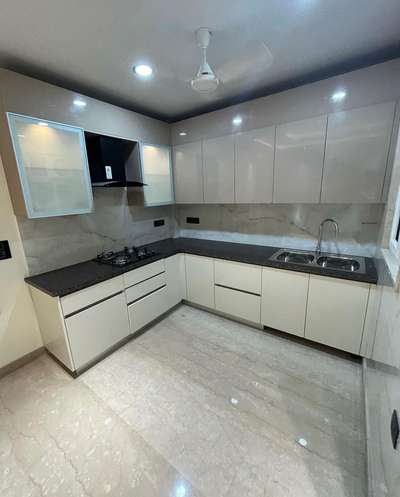 Kitchen, Lighting, Storage, Flooring Designs by Interior Designer Akash Yadav, Delhi | Kolo
