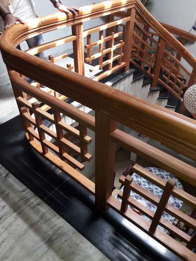 Staircase Designs by Carpenter GIRlSH . K R, Kasaragod | Kolo