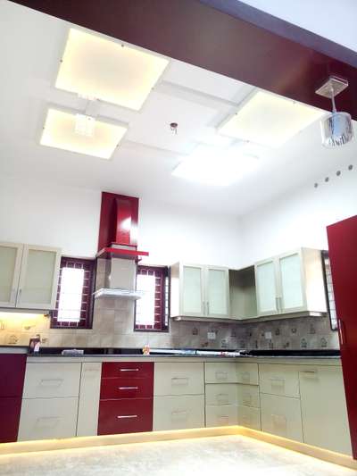 Ceiling, Lighting, Kitchen, Storage Designs by Contractor sanil വിസ്മയം, Ernakulam | Kolo