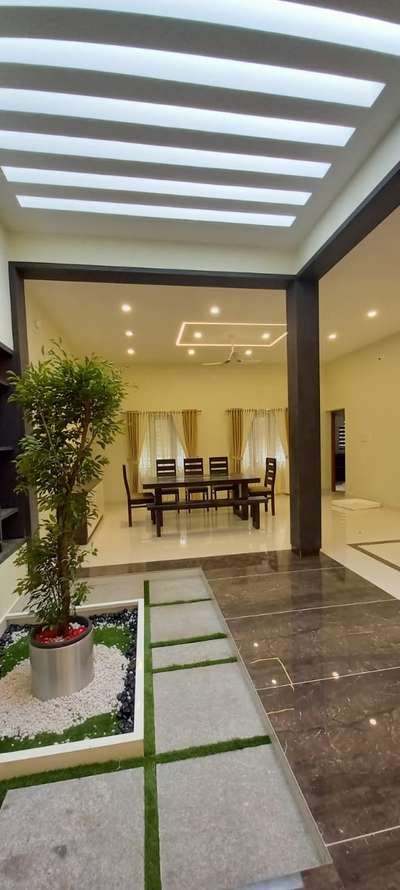 Ceiling, Dining, Furniture, Lighting, Table Designs by Contractor Mohammed Hanees, Thrissur | Kolo