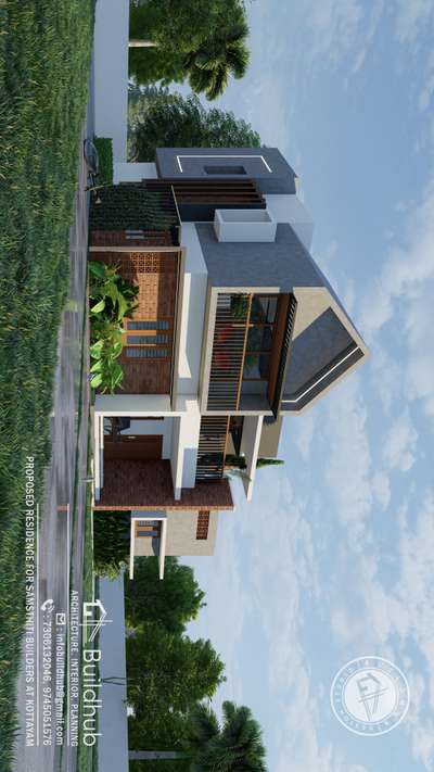Exterior Designs by 3D & CAD Buildhub  Design Studio, Thiruvananthapuram | Kolo