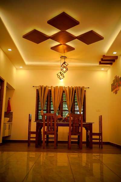 Dining, Lighting, Furniture, Ceiling, Table Designs by Carpenter Manu Km, Wayanad | Kolo