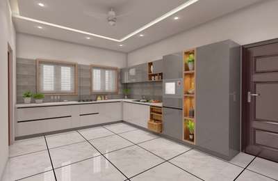 Kitchen, Lighting, Storage Designs by Interior Designer Umai Kummalil, Kozhikode | Kolo