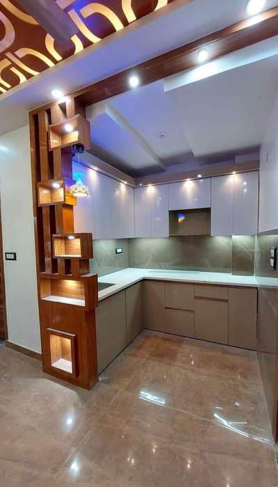 Kitchen, Lighting, Storage Designs by Interior Designer Rajesh Kumar, Gurugram | Kolo