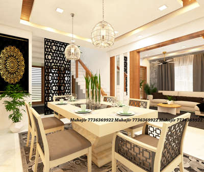 Furniture, Dining, Lighting, Table Designs by Interior Designer Muhajir kp, Kannur | Kolo