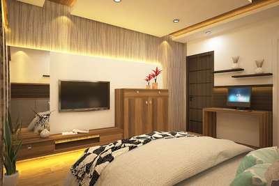 Bedroom, Lighting, Furniture Designs by Architect Deepthik Divakaran, Kozhikode | Kolo
