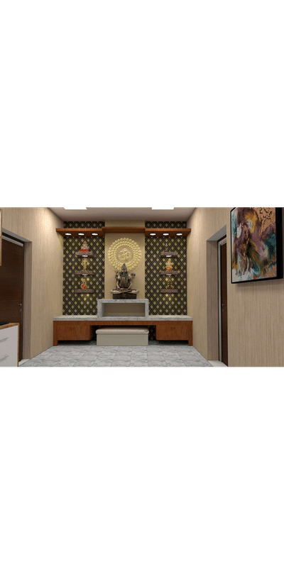 Prayer Room, Storage Designs by Carpenter Md Sorab, Delhi | Kolo