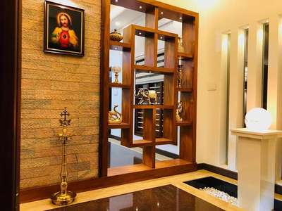 Prayer Room, Storage, Home Decor, Lighting Designs by Interior Designer Shemnath VS, Alappuzha | Kolo