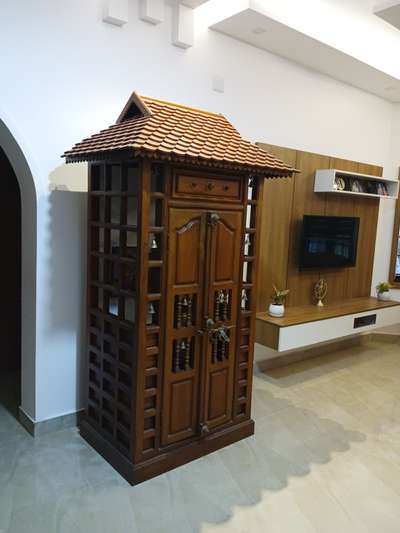 Living, Prayer Room, Storage Designs by Contractor Pradeep V K Nair, Kannur | Kolo