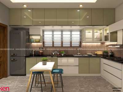 Kitchen, Lighting, Furniture, Storage Designs by Architect Ar anulashin, Malappuram | Kolo