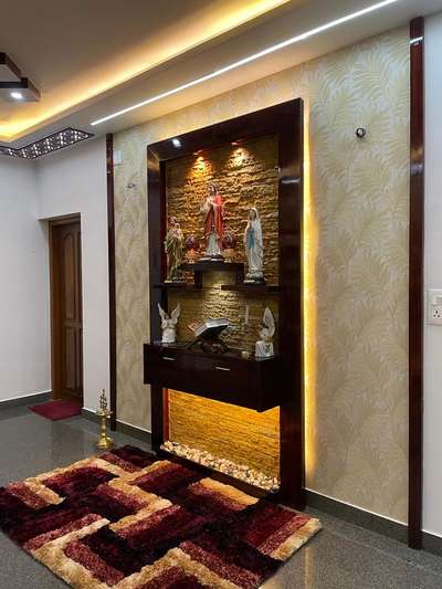 Prayer Room, Lighting, Storage Designs by Contractor Anish kumar pv, Kottayam | Kolo