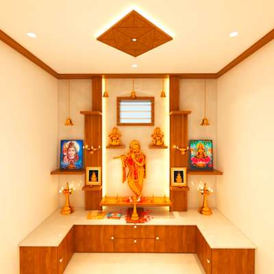 Lighting, Prayer Room, Storage Designs by Interior Designer Nithin  m, Kozhikode | Kolo