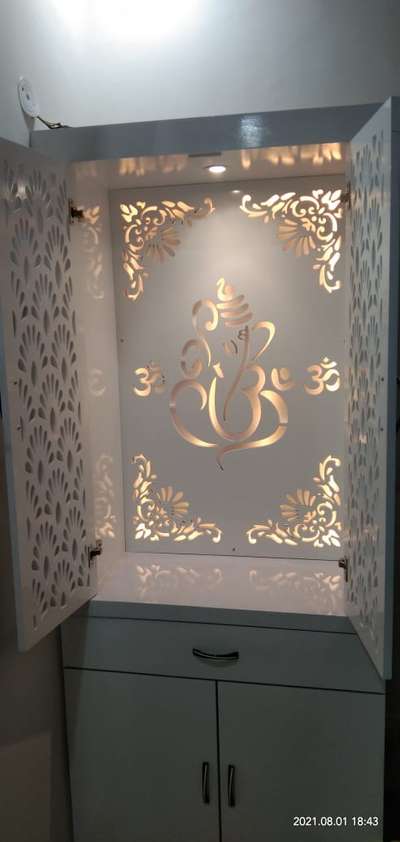 Prayer Room, Storage Designs by Interior Designer Dinesh Sharma  Dinesh Sharma , Gautam Buddh Nagar | Kolo