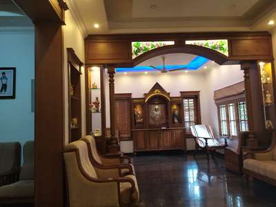 Prayer Room, Storage, Lighting, Furniture Designs by Interior Designer Vidhyanath M R, Thrissur | Kolo