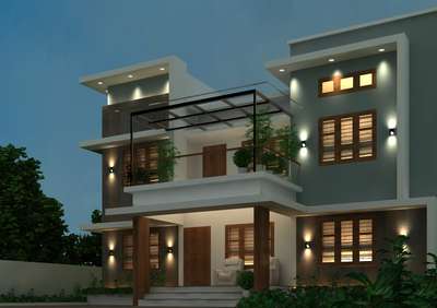 Exterior, Lighting Designs by Civil Engineer Rashnu  k, Kozhikode | Kolo