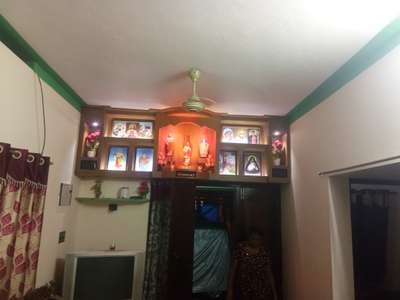Ceiling, Lighting, Prayer Room, Storage, Living Designs by Carpenter nishanth Pv, Thrissur | Kolo