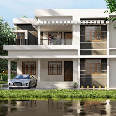 Exterior, Plans Designs by Civil Engineer SAJIL  TV, Kannur | Kolo