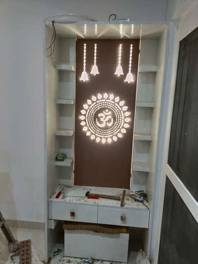 Prayer Room, Storage Designs by Carpenter Saddab Malik, Delhi | Kolo