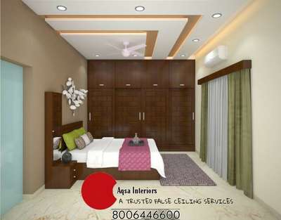 Ceiling, Furniture, Storage, Bedroom, Wall Designs by Interior Designer Aqsa Interiors, Ghaziabad | Kolo