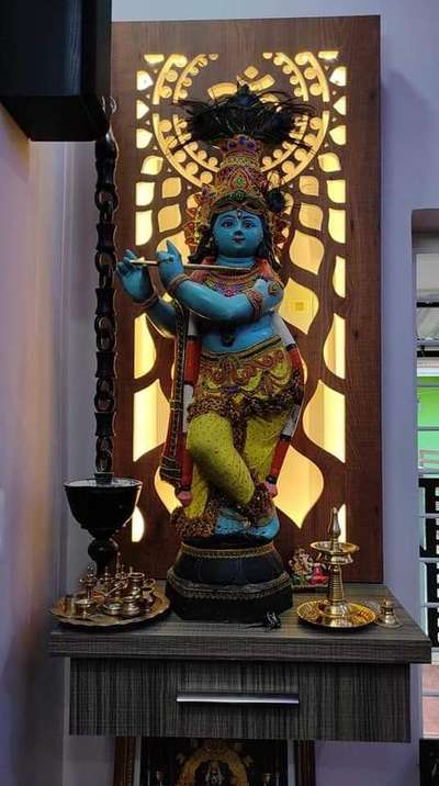 Prayer Room, Storage, Lighting Designs by Carpenter സാധാരണക്കാരന്റെ  പണിക്കാരൻ , Thrissur | Kolo