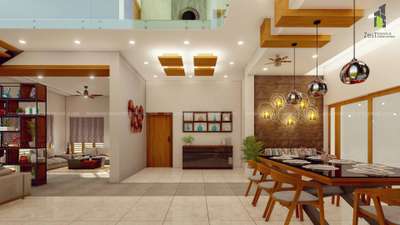 Ceiling, Dining, Furniture, Table Designs by Interior Designer Binu Alappadan, Thrissur | Kolo