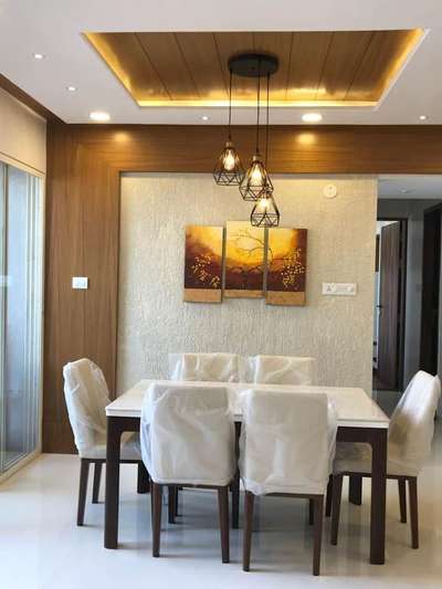 Dining, Furniture, Table, Ceiling, Lighting Designs by Interior Designer Ajmal  Ibrahim, Ernakulam | Kolo