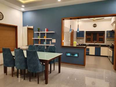 Dining, Furniture, Table, Lighting, Kitchen Designs by Contractor abhi cv, Kasaragod | Kolo