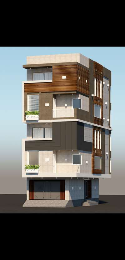 Exterior Designs by Contractor tile  elevation, Delhi | Kolo