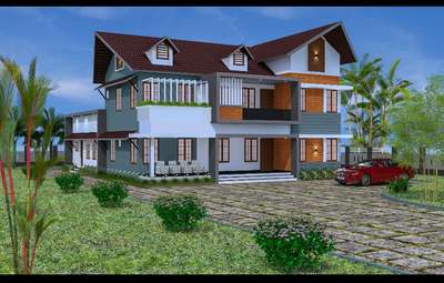 Exterior Designs by Civil Engineer Nisamudeen a s, Kollam | Kolo