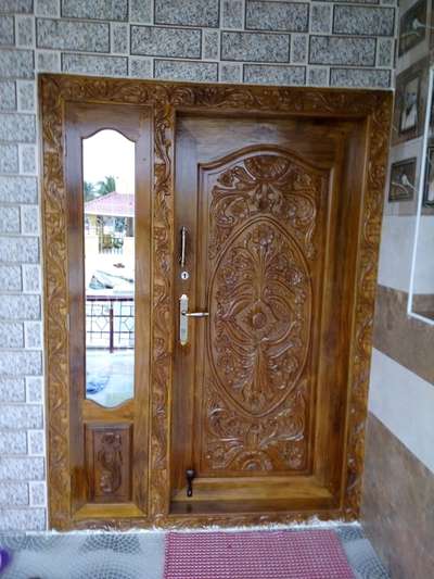 Door Designs by Carpenter Thamas Edapara, Wayanad | Kolo