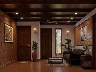 Ceiling, Furniture, Lighting, Living, Table Designs by Interior Designer Canaan interiors  TVM, Thiruvananthapuram | Kolo