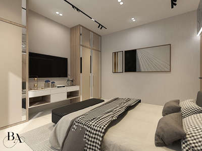 Ceiling, Lighting, Furniture, Bedroom, Storage Designs by Interior Designer Ibrahim Badusha, Thrissur | Kolo