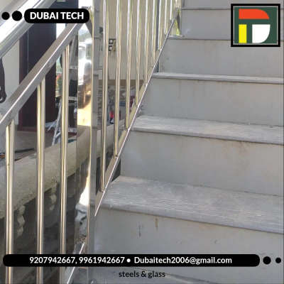 Staircase Designs by Interior Designer DUBAI TECH steelsglass 9207942667, Palakkad | Kolo