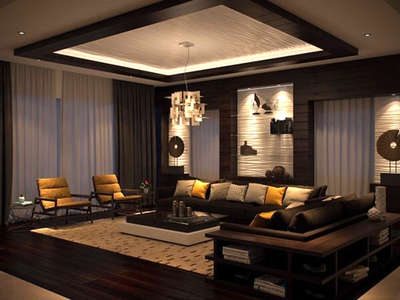 Ceiling, Lighting, Living, Furniture, Table Designs by Architect Ar Ajay Jain, Delhi | Kolo