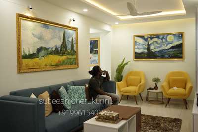 Living, Lighting, Furniture, Table, Ceiling Designs by Interior Designer subeesh  cherukunnu, Kannur | Kolo
