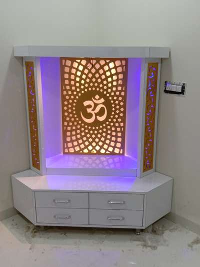 Lighting, Prayer Room, Storage Designs by Contractor AKS wooden furniture, Indore | Kolo