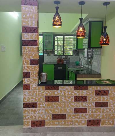 Kitchen, Storage Designs by Contractor Nitheesh P Santhosh, Pathanamthitta | Kolo