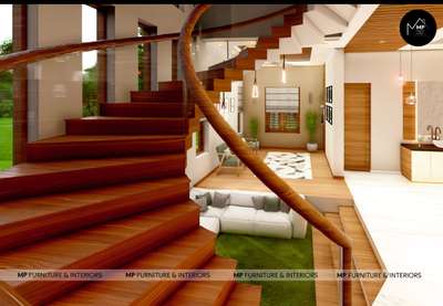 Furniture, Lighting, Living, Staircase, Home Decor Designs by Interior Designer mp interiors, Kottayam | Kolo
