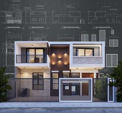 Exterior, Lighting, Plans Designs by Architect MRK STRUCTURAL  CONSULTANT , Jaipur | Kolo
