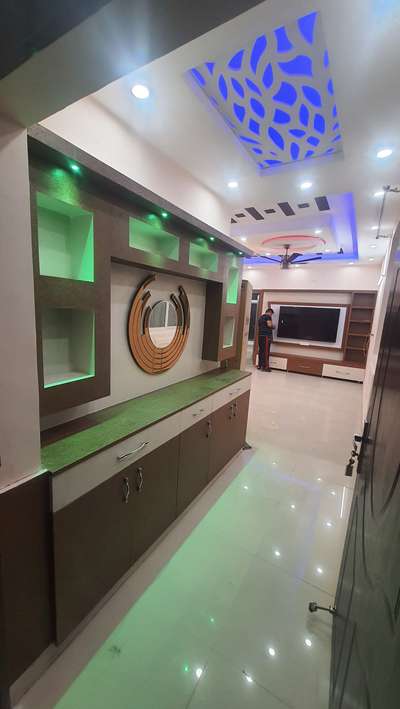 Ceiling, Lighting, Living, Storage Designs by Interior Designer NCR Home interior, Gurugram | Kolo