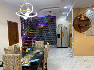 Dining, Furniture, Lighting, Table, Staircase Designs by Contractor SHAMBHU NATH SINGH, Gautam Buddh Nagar | Kolo