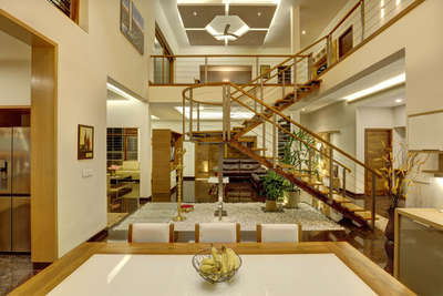 Dining, Furniture, Table, Lighting, Ceiling Designs by Architect Dinraj Dinakaran, Ernakulam | Kolo