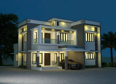 Exterior, Lighting Designs by Contractor Khalid pothuvachola , Palakkad | Kolo