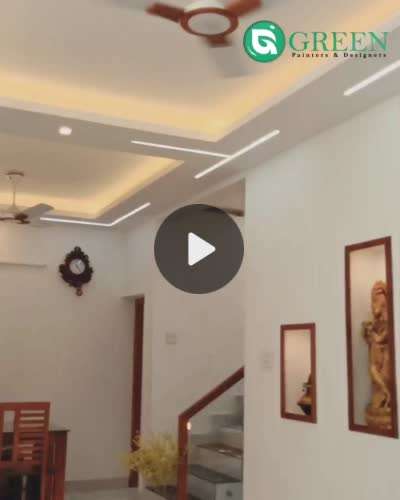 Ceiling, Staircase, Home Decor Designs by Painting Works Green painters  designers, Thrissur | Kolo
