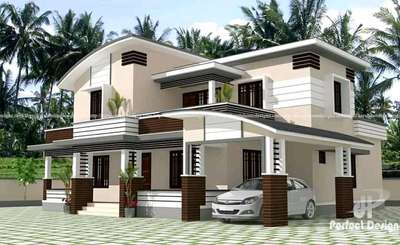 Exterior Designs by Civil Engineer MADHEENA BUILDERS ❤️❤️, Malappuram | Kolo